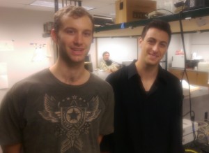 SDSU physics undergraduates Kevin O'Mara and James Heller