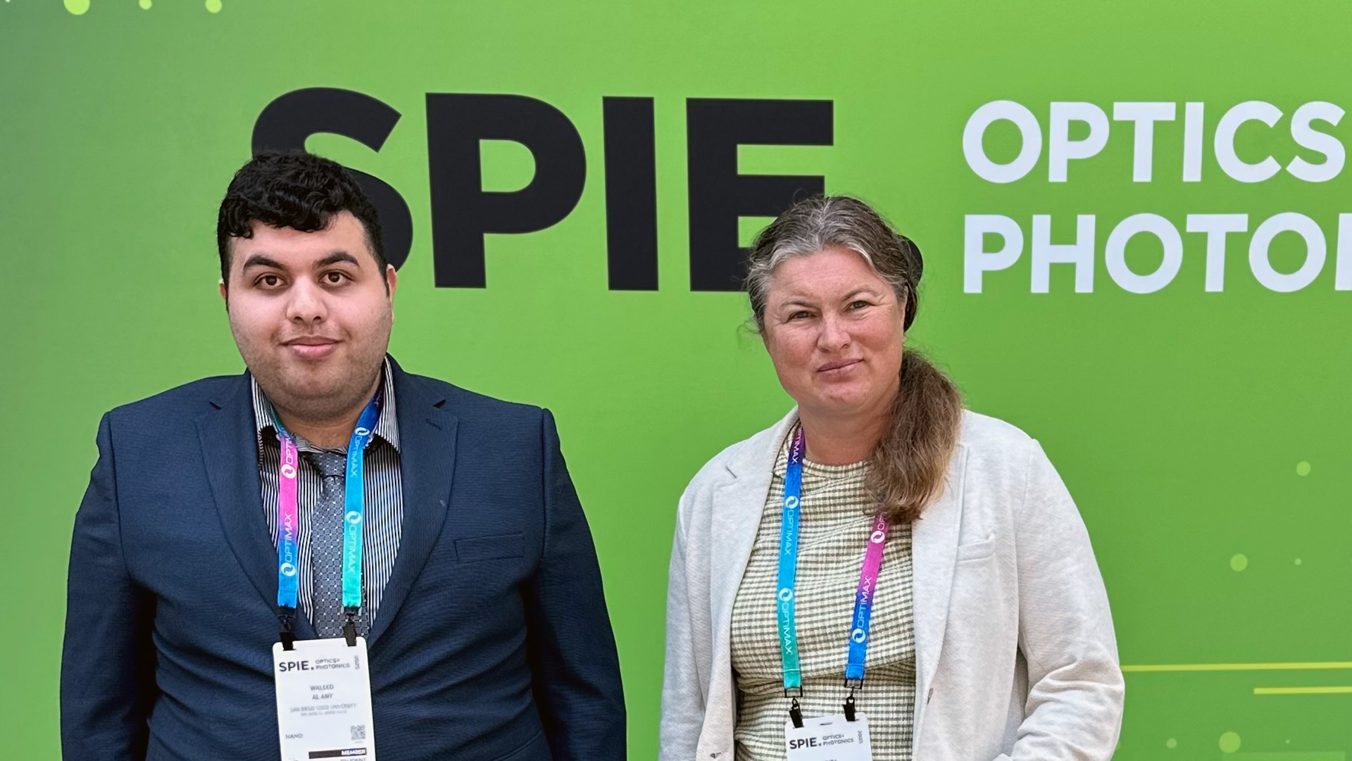 Graduate Student, Waleed Al Any, Presented at SPIE Optics and Photonics Conference